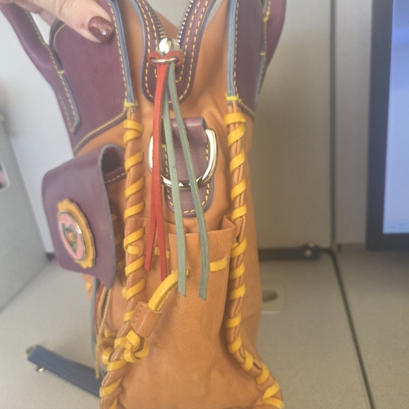 RARE HTF Dooney & Bourke Bolero Handbag Star/Heart Multicolor Leather Purse Bag - Picture 13 of 14